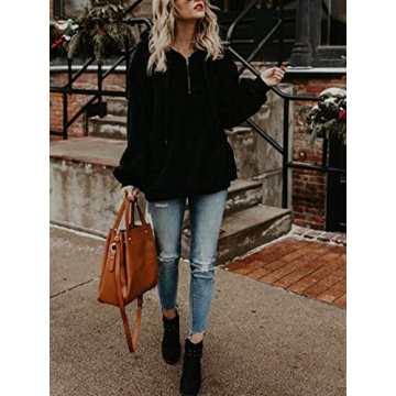 Fluffy Women's Sherpa Hoodie Soft Comfortable Oversized