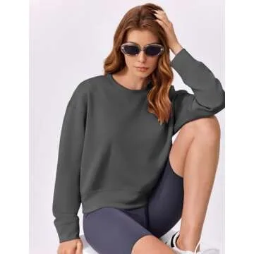 Stylish Lightweight Oversized Crewneck Sweatshirt for Women