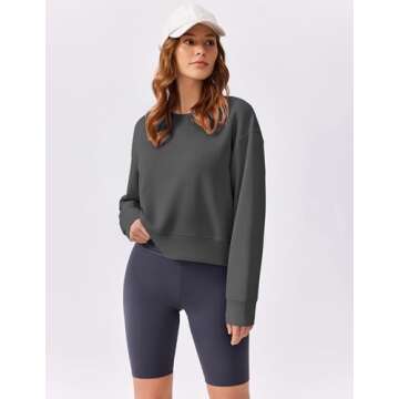 Stylish Lightweight Oversized Crewneck Sweatshirt for Women