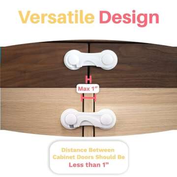 Inaya Child Proof Cabinet Locks - Easy Installation Safety Solution