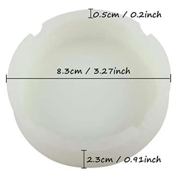 Silicone Ashtray HOWDIA Luminous Ash Tray, Small Ashtrays for Outside Patio Glow In The Dark Ashtray Cute Home Ash Trays High Temperature Heat Resistant, 3 Pack