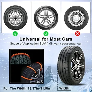 Reusable Snow Tire Chains for Trucks & SUVs - Easy Installation