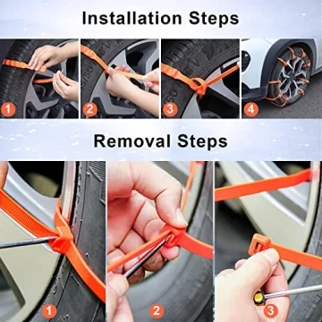 Reusable Snow Tire Chains for Trucks & SUVs - Easy Installation