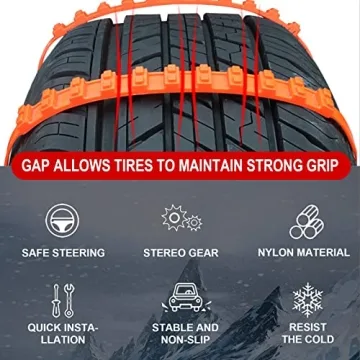 Reusable Snow Tire Chains for Trucks & SUVs - Easy Installation