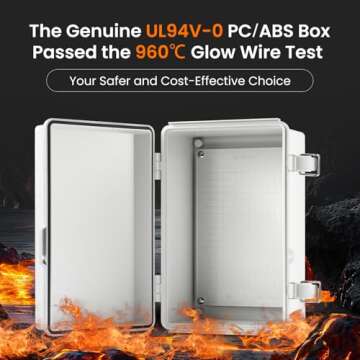 QILIPSU Premier Outdoor Electrical Box - UL94-V0 Rated Weatherproof Gray