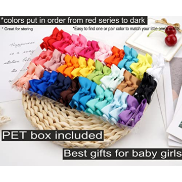 CÉLLOT Baby Girls Hair Clips 50 PCS 25 Colors for Infants