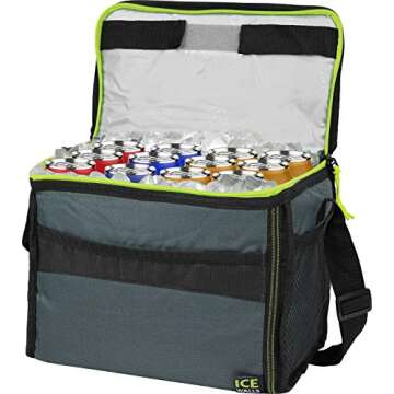Arctic Zone Insulated Collapsible Travel Cooler Holds 12 Cans (4 Ice Packs Included), Packaging May Vary