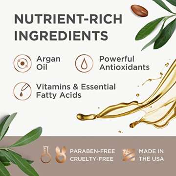 Argan Magic Hydrating Body Lotion with Argan Oil & Shea Butter for Dry Skin - Nourishes Skin, Restores Moisture, Smooths & Softens | Non-Greasy Formula | Paraben Free (32 oz)