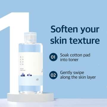 ROUND LAB 1025 Dokdo Toner 6.76 Fl Oz, Oil Control and Reduces Excess Sebum, Gentle Exfoliating Faci...
