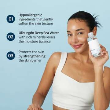 ROUND LAB 1025 Dokdo Toner 6.76 Fl Oz, Oil Control and Reduces Excess Sebum, Gentle Exfoliating Facial Toner, Deep Sea Water for Moisturization, Soft Finish Without Stickiness, Korean Skin Care