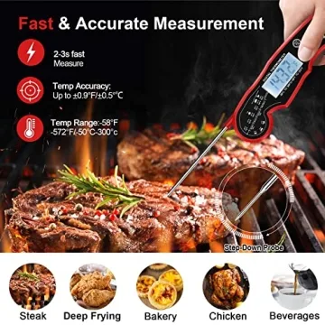 Digital Meat Thermometer for Grilling & Cooking