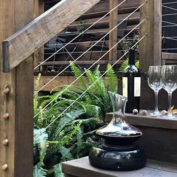 Aerisi Auto Wine Aerator System with Glass Decanter - Premium Electric Automatic Wine Aerating to bring out your favorite wines full flavor potential