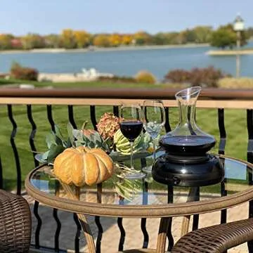 Aerisi Auto Wine Aerator System with Glass Decanter - Premium Electric Automatic Wine Aerating to bring out your favorite wines full flavor potential