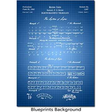 Morse Code Patent Print Art - Unique Wall Art
