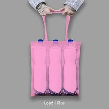 TOPDesign 5-Pack Economical 16"x15" Baby Pink Cotton Tote Bag, Lightweight Medium Reusable Grocery Shopping Cloth Bags, Suitable for DIY, Advertising, Promotion, Gift, Activity