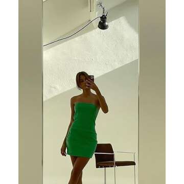 XLLAIS Women Strapless Midi Dress Perfect for Parties