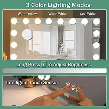 Hollywood Style Makeup Mirror with LED Bulbs