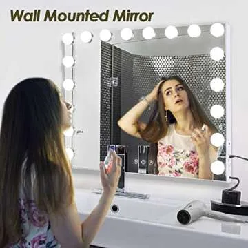 Hollywood Style Makeup Mirror with LED Bulbs