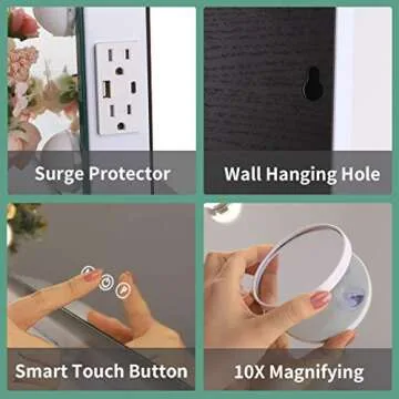 Hollywood Style Makeup Mirror with LED Bulbs