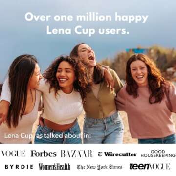 Lena Sensitive Menstrual Cup, Soft Reusable Period Cup, Tampons,Period Underwear and Menstrual Pads Alternative, Feminine Care, FSA Eligible, Silicone Menstrual Cups, Made in USA, Small, Clear