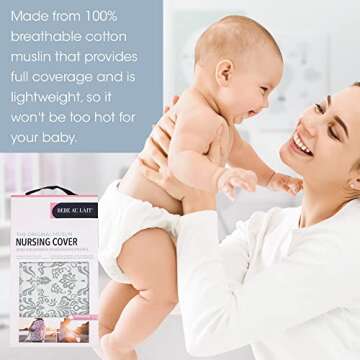 Bebe au Lait Nursing Cover - Soft Cotton Breastfeeding Shawl