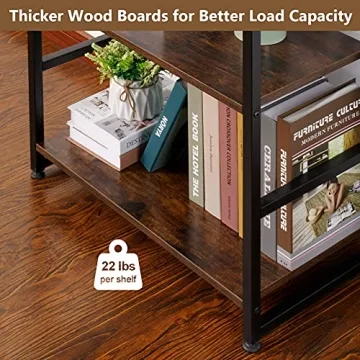 Haton 5-Tier Industrial Bookshelf for Home and Office