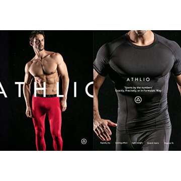 ATHLIO Men's Athletic Cool Dry Compression Shorts, Sports Performance Active Running Tights, 3pack Cool Dry Shorts Black/Black/Black, Small