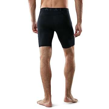ATHLIO Men's Athletic Cool Dry Compression Shorts, Sports Performance Active Running Tights, 3pack Cool Dry Shorts Black/Black/Black, Small