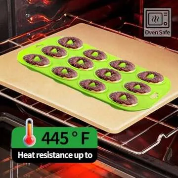 Cupidove Silicone Donut Pan, Bite Size Silicone Donut Molds for baking, Mini Donut Silicone Mold Heat Resistant, Mini Silicone Baking Mold for baking delicious donuts, Non-stick Bottom, Easy to Clean