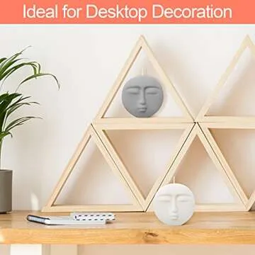 2 Pieces Moon Face Candles Soy Wax Scented Candle Hand Poured Scented Candle Moon Face Shaped Candle Home Decorative Candle for Trendy Aesthetic Room Decor, Grey and White