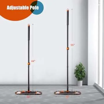 CLEANHOME Mop with 3 Washable Pads and 55” Handle