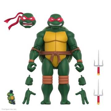 Super7 ULTIMATES! TMNT Raphael - 7" Action Figure with Accessories for Collectors