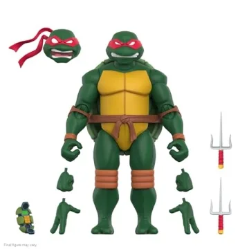 Super7 ULTIMATES! TMNT Raphael - 7" Action Figure with Accessories for Collectors