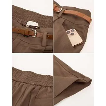 Belle Poque High Waisted Shorts with Pockets for Women