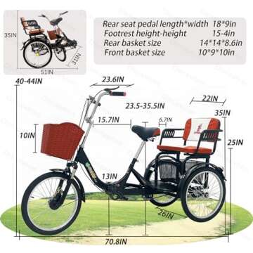 Comfortable Adult Tricycle for Family Adventures