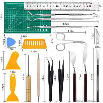 28 PCS Precision Craft Tools Set Vinyl Weeding Tools Kit for Weeding Vinyl, DIY Art Work Cutting, Ho...