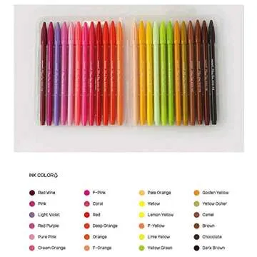 MONAMI Plus Pen 3000 Felt Tip Pens, Fine Point (0.4mm), Coloring/Drawing/Journaling, Assorted Colors, 48-Pack