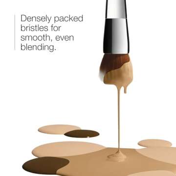 Clinique Versatile Blending Buffing Foundation Brush for Cream Foundation, Liquid Foundation, and Powder Foundation | Buildable Coverage