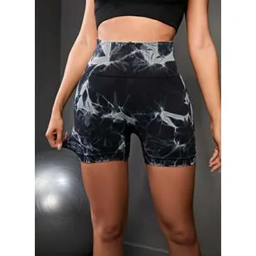 OVESPORT Scrunch Butt Lifting High Waisted Yoga Gym Seamless Booty Biker Shorts