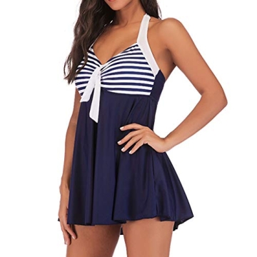 SERYU Women Plus Size Striped Tankini Swimwear for Beach