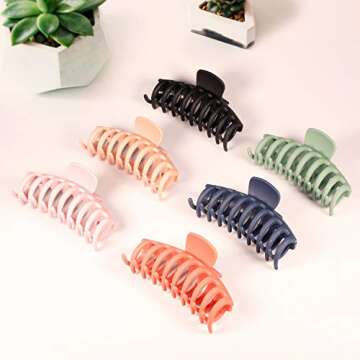 YESMOLA Large Hair Claw Clips - Strong Hold for All Hair Types