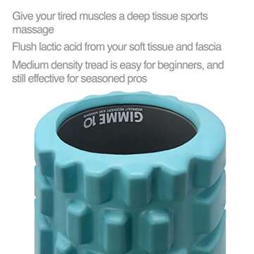 Gimme 10 Premium Foam Roller – Compact High-Density Foam Roller for Deep Tissue Relief, Physical T...