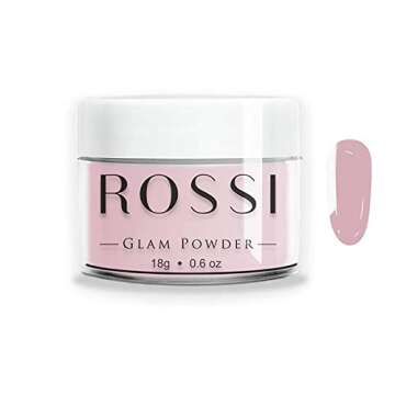 ROSSI Dipping Powder Nails Kit 4 Color | 0.6 oz/jar | Easy to Apply |, Dip Powder Essential Starter Kit, No UV Lamp, Nail Art Set with Base Coat, Activator, Top Coat