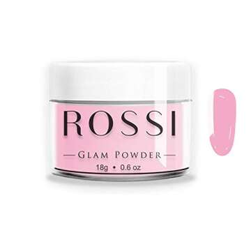 ROSSI Dipping Powder Nails Kit 4 Color | 0.6 oz/jar | Easy to Apply |, Dip Powder Essential Starter Kit, No UV Lamp, Nail Art Set with Base Coat, Activator, Top Coat