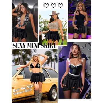 Avidlove Mini Skirt for Women - Y2K Style with Drawstring Bow