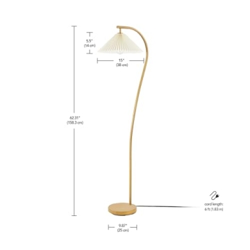 Stylish Globe Electric 62" Floor Lamp with Modern Bohemian Design