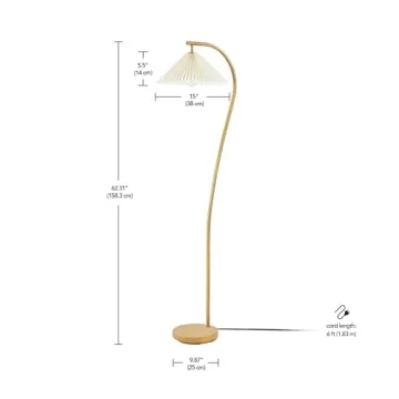 Stylish Globe Electric 62" Floor Lamp with Modern Bohemian Design