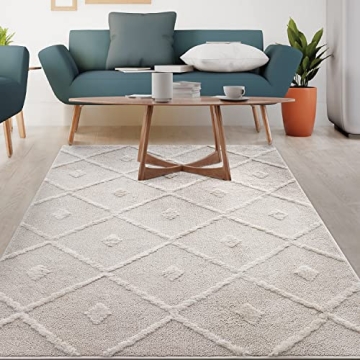 Antep Rugs Palafito Geometric Shag Indoor Area Rug - Soft & Stylish