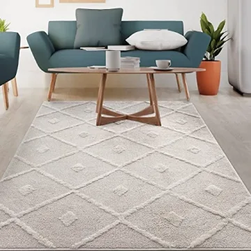 Antep Rugs Palafito Geometric Shag Indoor Area Rug - Soft & Stylish