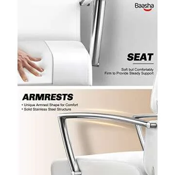 Baasha Purple Salon Chair - Ergonomic, Stylish, Durable